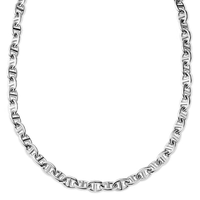 New Classics | Zilverkleurige roestvrijstalen pig nose-schakelketting met toggle-sluiting