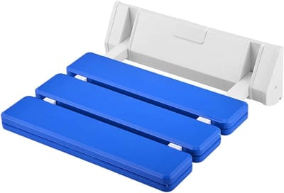 Wandgemonteerde Douchestoel - Douchekruk Opvouwbaar - Veilig Douchen - Ruimtebesparend Vouwbaar - Max 130 kg - Blauw