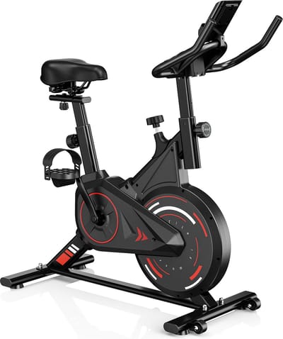 Indoor hometrainer - Vliegwiel 10 KG - fitness voor thuis - Met verstelbare zitting en stuur - Verstelbare weerstand - Max Belasting: 120 kg