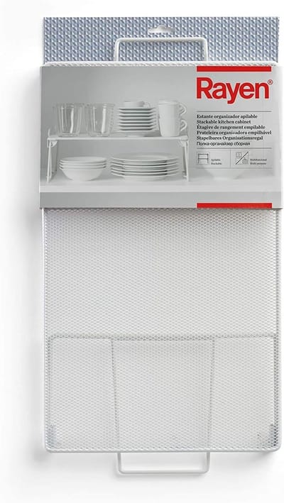 Stapelbaar Wit Rek voor Kasten en Keukens - Afmetingen 41 x 25,5 x 15 cm
