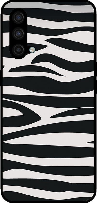 Smartphonica Telefoonhoesje Geschikt voor OnePlus Nord CE met zebra opdruk - TPU backcover case zebra design - Zwart Wit geschikt voor OnePlus Nord CE