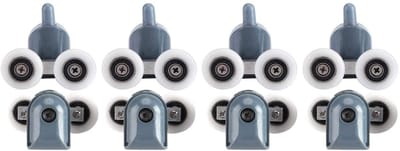 Dailygoody - Douchedeur Rollers - Dubbel en Enkel Wiel - Kunststof en Roestvrij Staal - Badkamer Accessoire - Geschikt voor 10mm - 12mm Glas