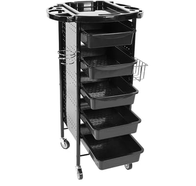 NTH products- Opbergrek Hoge Efficiëntie - Opbergrek met Wielen - Opbergrek voor Thuis - Opbergrek met 6 Niveaus - Betrouwbaar Opslagsysteem - Stille PVC-Wielen - Opbergwagen