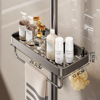 Badkamer Regen Douche Stang Opbergrek Organizer Zonder Boren Douchegel Shampoo Bak Houder Douchegel Shampoo Organizer