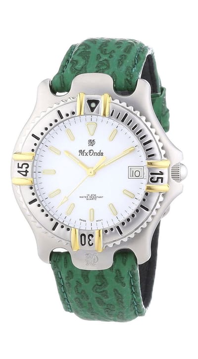 Mx Onda 32-6201-15 Horloge - Leer - Groen - Ø 38 mm