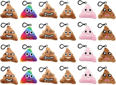 Gelukspoppetjes - Mini Poep Emoticon Sleutelhanger - Pluche - Zacht en Schattig - Diverse Stijlen - Voor Kinderen
