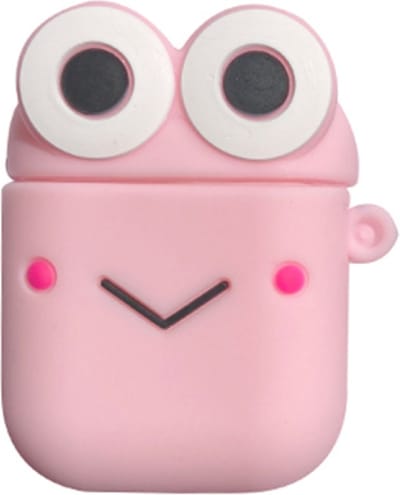 Hidzo Hoes voor Apple's Airpods 1/2 - Smile - Roze - Siliconen