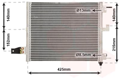 Van Wezel - LUCHTCONDENSATOR VOOR HYUNDAI ATOS 1997-2002 9760602000