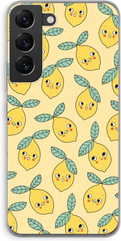 Case Company® - Hoesje geschikt voor Samsung Galaxy S22 hoesje - Citroenen - Soft Cover Telefoonhoesje - Bescherming aan alle Kanten en Schermrand