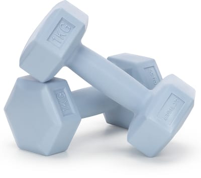Actiget® Dumbbell Set - 1 KG - Lichtblauw - Oefengewichten