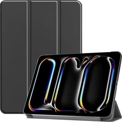 Coverup Tablethoes geschikt voor iPad Pro 11 (2024/2025) Hoesje - Tri-Fold Book Case met Wake/Sleep - Zwart