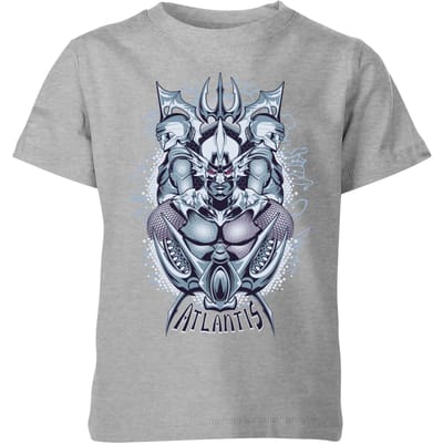 Aquaman Atlantis Seven Kingdoms kinder t-shirt - Grijs - 122/128 (7-8 jaar)