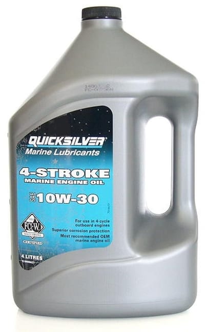 10W30 - 4L fles 4-takt & Diesel Quicksilver Motorolie