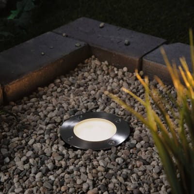 Plug & Shine LED-grondinbouwlamp Smart Home Zigbee 3.0 Floor Losse spot Insect-vriendelijk IP67 Tunable Warm 4,6W Zwart