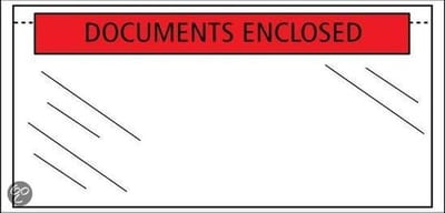 Raadhuis paklijstenvelop - 225x165mm - A5 - Documents Enclosed - 1000 stuks