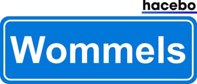Hacebo - Plaatsnaam Sticker - 29x10 CM - Wommels sticker - Verkeersborden sticker - grappige cadeaus - Wommels