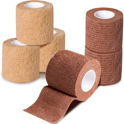 Ademende Cohesieve Sportbandages 6 Stuks - Elastische Tape voor Vingers, Polsen, Enkels en Knieën - Ideaal voor Dieren en Mensen