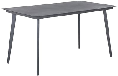 MILETO - Tuintafel - Donkergrijs - 80 x 140 cm - Aluminium