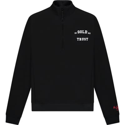 In Gold We Trust The Slim Half Zip Jet Black Size: L | Sweaters Outlet | Unisex | Zwart
