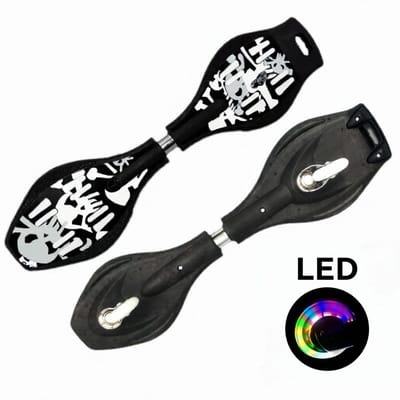 wave board met licht waveboards skateboard LED StreetSurfing Board Wave Props zwart gratis draagtas