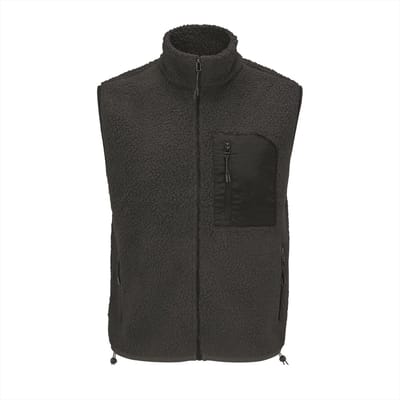 SOL'S Unisex Sherpa Bodywarmer Fury L04041 - Carbon Grey/Black - 3XL