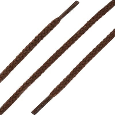 Veters rond dik middel bruin 120 cm