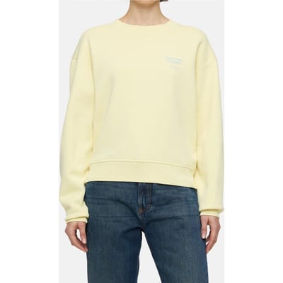 Closed Printed Crewneck Vanilla Beige Maat: XS | Sweaters Outlet | Dames | Geel