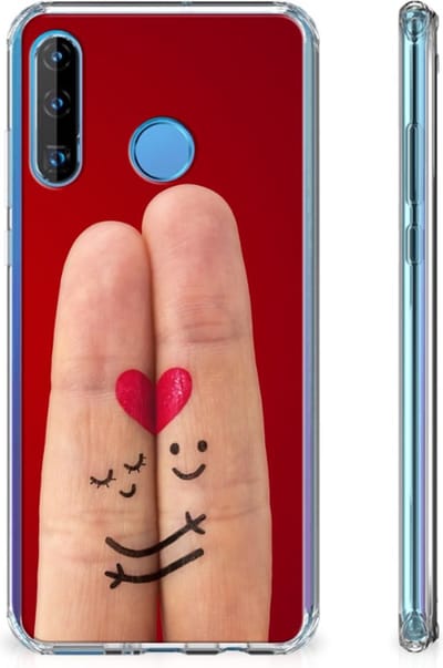 Huawei P30 Lite Anti Shock Bumper Case Liefde - Origineel Romantisch Cadeau