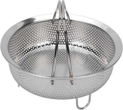 RVS Stoommand - Opvouwbare mand - Gezond Koken - Opvouwbaar handvat - Compact Formaat - Zilverkleurig
