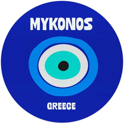 Glasschilderij Mykonos - Ø 50 - Glas - REINDERS