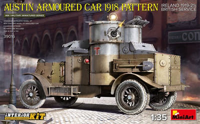 MiniArt Modelbouwpakket Militaire voertuigen - 39016 Austin Armoured Car 1918 Ireland 1919-21 British Service Plastic - 1:35 - Modelbouw