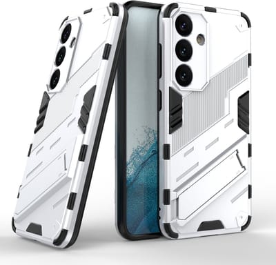 Solidenz StandGuard Xtreme geschikt voor Samsung Galaxy S24 FE hoesje - Wit