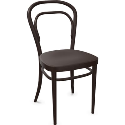 Thonet - 213 Stoel - multiplex komzitting - donkerbruin gebeitst
