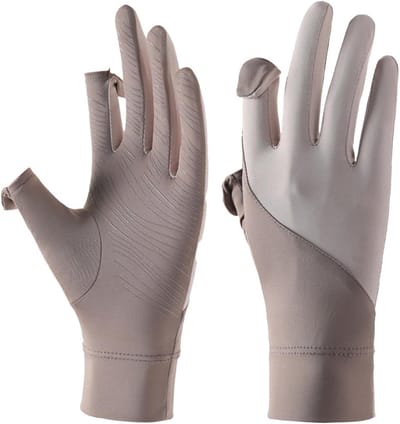 Zonwerende Handschoenen - UV Bescherming - Buitenactiviteiten - Vingerloos Ontwerp - SPF 50+ - Bruin