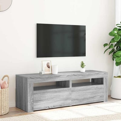 vidaXL - Tv-meubel - met - LED-verlichting - 120x35x40 - cm - grijs - sonoma - eiken