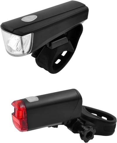 Fietsverlichtingsset 12 lux - Batterijverlichting met spatwaterbescherming voor maximale veiligheid