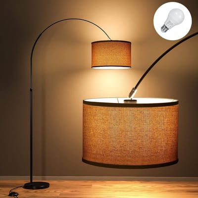 Nexvo® Booglamp - Booglampen Staand Vloerlampen Woonkamer - Zwart - 70cm x 29cm x 165cm