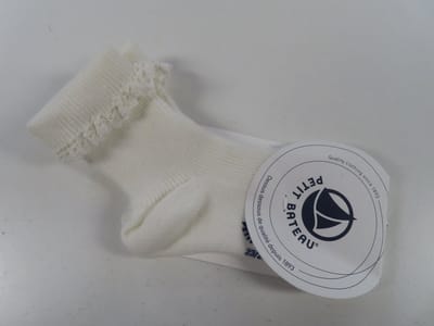 Petit Bateau - Sokken - 2 Pack - Meisjes - creme - Kantjes - 18/24 maand 23/24