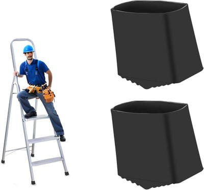 Ladderpoten Set - Reservevoetjes - Veilig Gebruik - Antislip Ontwerp - 40 x 20 mm - Zwart