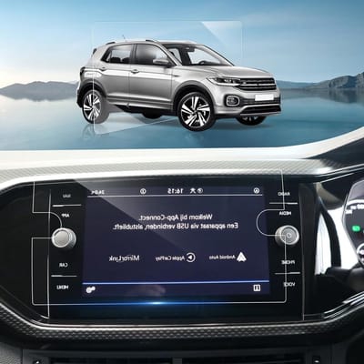 Screen Protector voor VW T-Cross 2019-2024, 8 inch HD Helder, 9H Krasbestendig, Tempered Glass Accessoire voor Navigatie en Multimedia