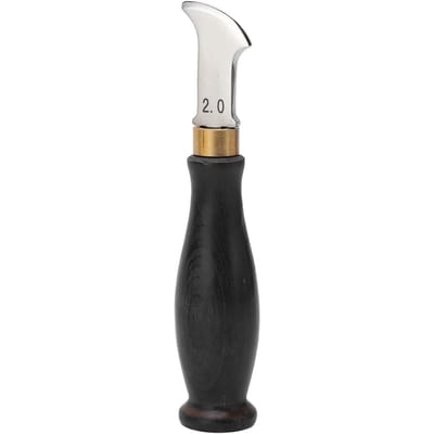 Pli de cuir Design ergonomique Acier inoxydable 304 Manche en bois de santal Cuir poli miroir 2.0mm