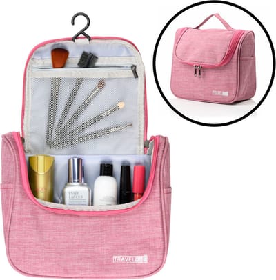 Ophangbare Toilettas met Haak - Dames & Heren - Travel bag Organizer - Waterdichte Reis tas - Mannen & Vrouwen - Rose
