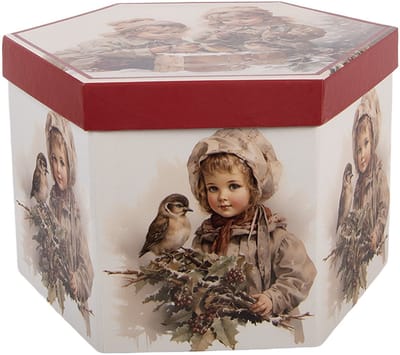 Clayre & Eef Kerstbal Set van 14 Overig 8x8x8 cm Wit Kunststof Kerstballen