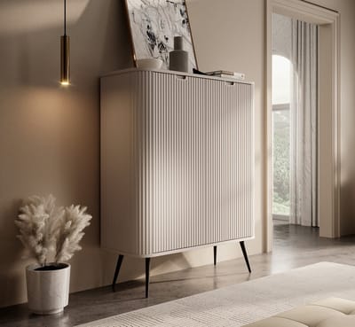 Meubella - Dressoir Zakari - Beige - 103 cm