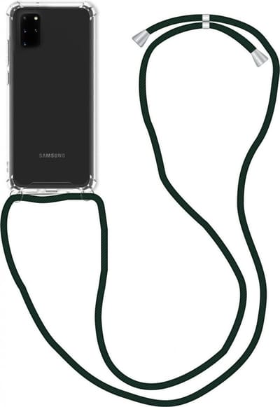 New Age Devi - Telefoonhoesje geschikt voor Samsung Galaxy S20 Plus - Met koord - Zwart transparante back cover