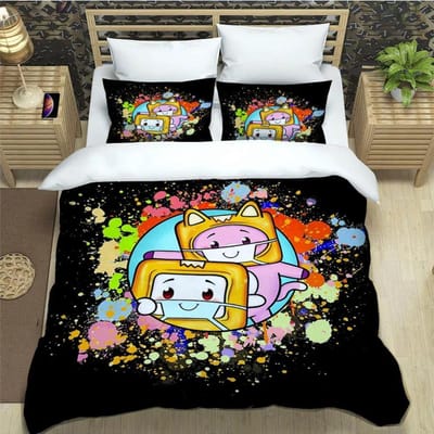Lankybox Foxy Boxy Schattige Beddengoed Collecties Prachtige Bedbenodigdheden Set Dekbedovertrek Beddekbed Set Beddengoed Set Luxe Verjaardagscadeau EU Twin 135x200cm