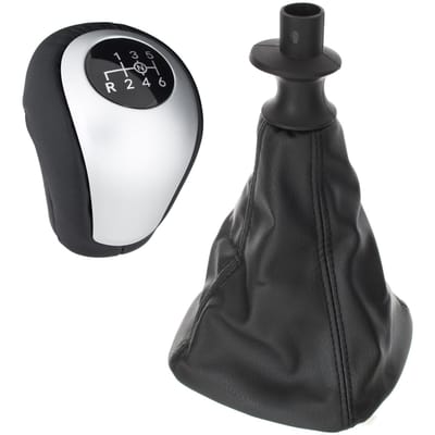 MODECAR - Schakelknop met Boots - Zwart en Zilver - Mercedes Vito/V-Klasse - 6 Snelheden