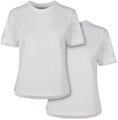 Build Your Brand By124a T-shirt Met Korte Mouwen 2 Eenheden Wit S Vrouw
