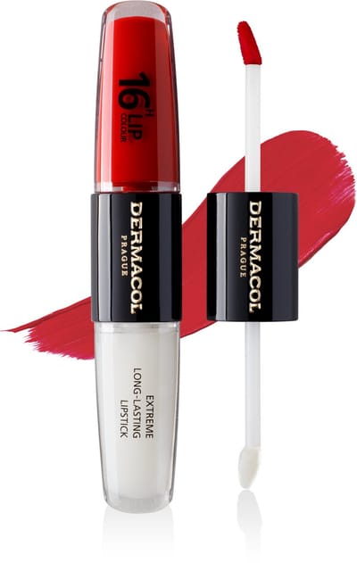 Dermacol 16-Uur Lipkleur - Hoogwaardige Lipgloss - Kussensbestendig - Rood - Langdurig en Voedend