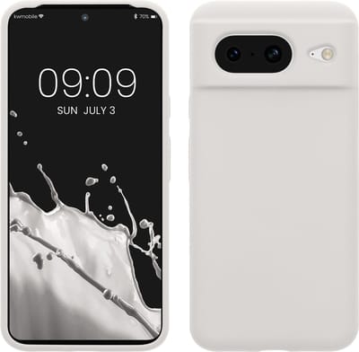 kwmobile telefoonhoesje geschikt voor Google Pixel 8 - Hoesje met siliconen coating - Smartphone case in mat wit